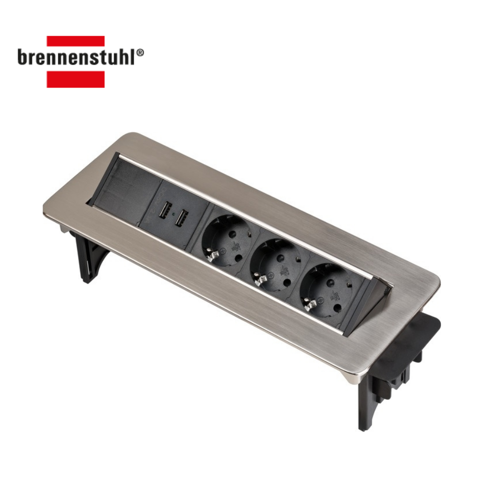 Brennenstuhl Indesk Power USB-Charger, multiprise rétractable 3