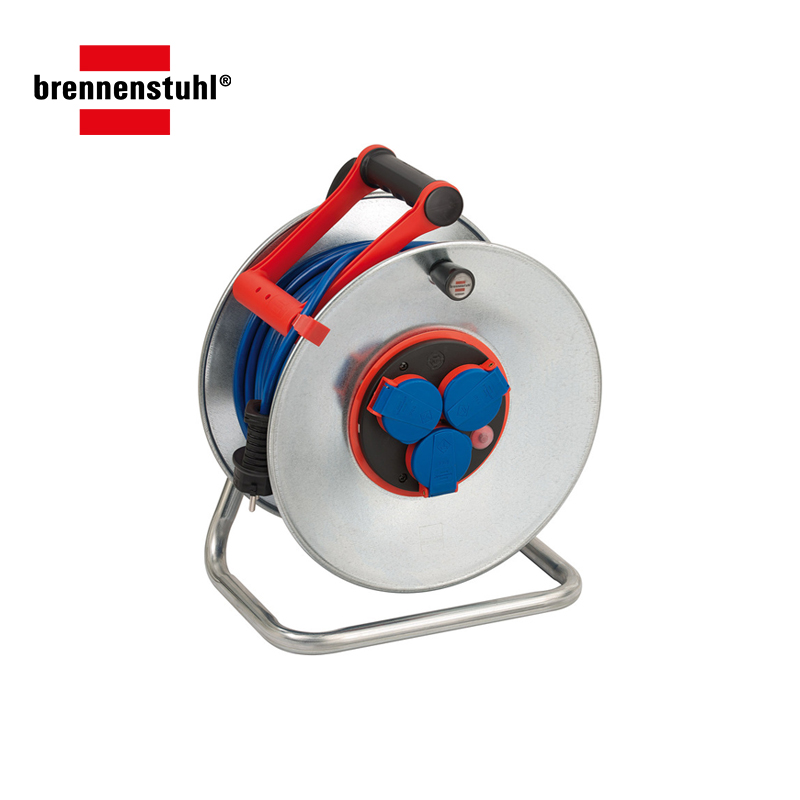 Brennenstuhl 1079281 Baby Pro – Enrollador de cable eléctrico IP44 10 m H07RN-F 3 G1,5 